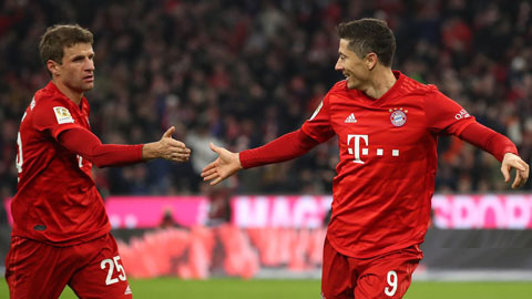 Cặp bài trùng  Robert Lewandowski - Thomas Mueller (trái) từng khiến mọi hàng thủ e ngại mỗi khi đối đầu với Bayern