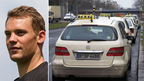Tài xế taxi chỉ trích Neuer keo kiệt